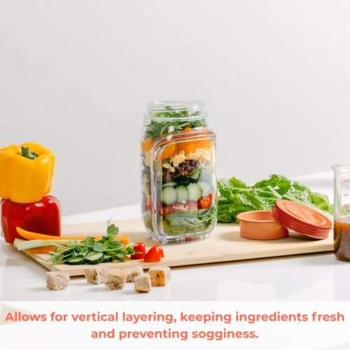 Image of Prepara The Original Salad Pod, 4.5 Cups, Orange | BPA-Free, Ideal for Meal Prep & Salads, 4.5-Cup Pod with 2.5 oz Dressing Capsule