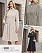 Oakgarden 3 Pack Women's Turtleneck Long Sleeve Dresses, Ribbed Knit Casual Fall Winter Sweater Dresses with Pockets(Apricot, Light Gray, Dark Gray,Medium)