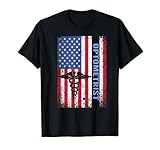 Optometrist DOO Vintage Bandera de Estados Unidos Cirujano Ojos Camiseta