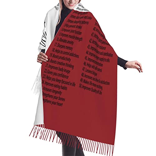 Birthday Ideas for Women,Red White Reasons To Exercise Motivational Quotes Exercise Fitness Pashmina Shawls and Wraps