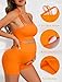 Happy Cherry Maternity Clothes Set 2 Piece Shorts Outfit Yoga Workout Lounge Wear Maternity Body Suit Summer Orange
