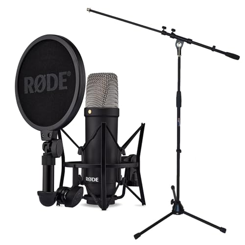 Rode NT1 Signature Black Studio-Mikrofon Kondensatormikrofon + keepdrum Mikrofonständer