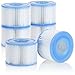 Produktbild com-four® 6X Filterkartusche Typ S1 - Wasserfilter passend für Pool-Pumpen - Ersatz-Kartusche für Swimmingpool - Pool-Filter, Filter-Kapsel, Filter-Patrone (Typ S1-6 Stück)