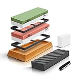 Knife Sharpening Stone Set – 400/1000 and 3000/8000-Grit Professional, G.a HOMEFAVOR Safe Knife...