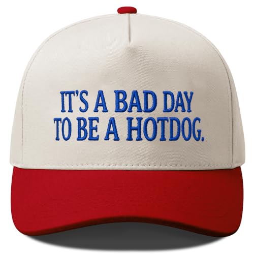 Its A Bad Day to Be A Hotdog Tab Funny Trucker Hats Women Vintage Adjustable Baseball Cap Embroidery Fashion Trucker Hat