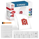 16 Pack 3D Airclean FJM Vacuum Cleaner Bags for Miele Compact C1 Compact C2