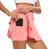 【Klassische Minirock mit gute Angenehmer Stoff】Dieser WOWENY Golf Rock für Damen und Mädchen ist aus leichtes, atmungsaktives und dehnbares Material und passt zu jedem Oberteil. Jedoch eher etwas dünn, aber nicht durchsichtig. :-) Super für dem Sommer. >.