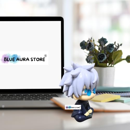 Image of Blue Aura Jujutsu Kaisen Gojo Action Figure Height -10cm Multicolour PVC | Gojo Chubby