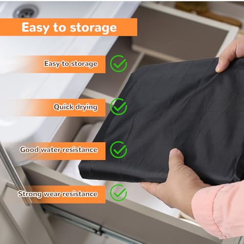 Povxlum Extended mopping Heated Airer Cover Groundlevel Winged Heated Clothes Airer Drying Cover Clothes Drying Rack Cover Fit with Winged Heated Airer, Heated Clothes Airer Cover Only (Black) - Image 5