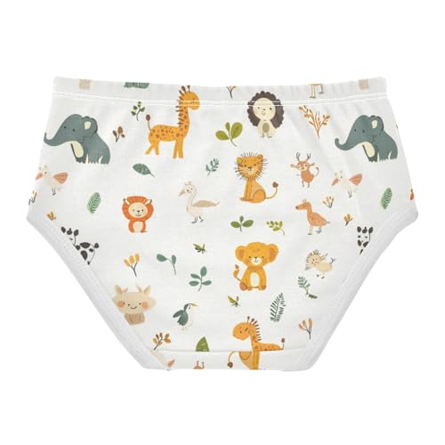 ZZKKO Cute Animals in The Zoo Girls Underwear Toddler Panties for Girls Comfort Brief Size 8Y2