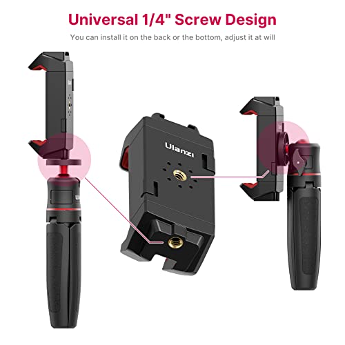 ULANZI ST-29 Phone Tripod Mount, Universal 2-in-1 Tablet Smartphone Holder Adapter with Cold Shoe Mount, 2.6"-8.8" Extend Clip Clamp Compatible with iPad, iPhone, Samsung Galaxy and More by ULANZI - Image 4