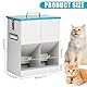 MUYIRTED Futterautomat Katze 2 Näpfe, 10L Futtertröge, Katzenfutterspender Für Katzenfutter Aus Metall, Trockenfutter Automat Für Katzen Und Kleine Hunde, Kaninchen, Futterstation Katzen