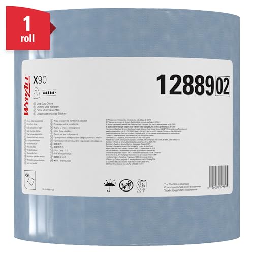 Image of WypAll PowerClean X90 Ultra Duty Cloths, Jumbo Roll, 450 Towels (12889)