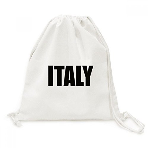 Sac cordon Italie toile noire sac de voyage et sport en canvas