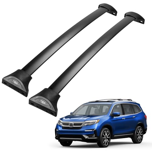 JOYTUTUS Roof Rack Cross Bars Compatible with Honda Pilot 2016-2022 with Side Rails Aluminum Crossbars for Roof Racks Suitcases Kayaks Canoes Bikes Skis