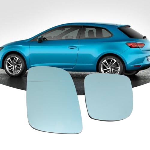 Konuooer color azul esférico espejos retrovisores para calefacción (izquierdo + derecho) vidrio de espejo retrovisor compatible con Bora Golf 4 Passat Ibiza 1911901