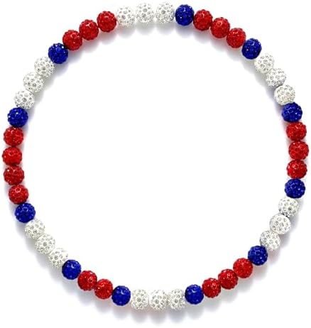 LMUWECNO Baseball Necklace for Men with Bracelet, Rhinestone Beads