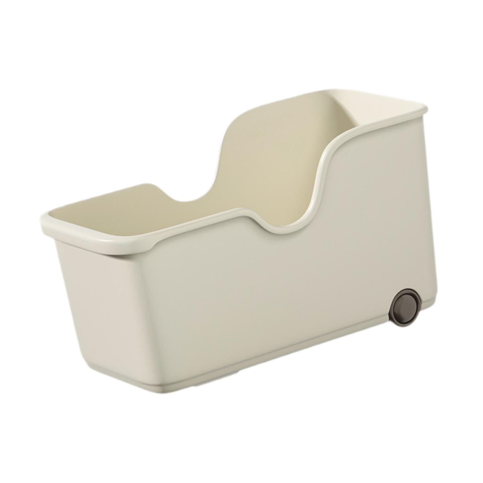 Contenedor de Almacenamiento, Cesta de Almacenamiento con Ruedas, organización de despensa, contenedor de Almacenamiento rodante, Cajas para baño, L