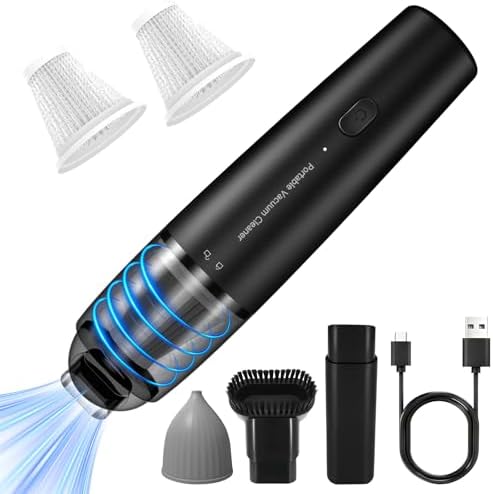Aspirador portátil sem fio, mini aspirador de pó portátil para ca...