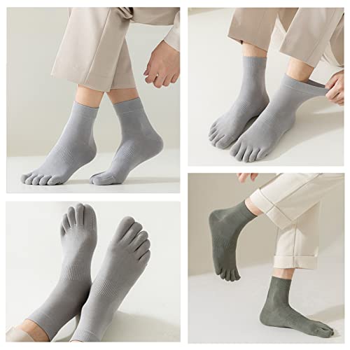 5 Pairs Men's Toe Socks, Orthopedic Compression Socks, High Performance Five Finger Socks Ankle Running Five Toe Socks4