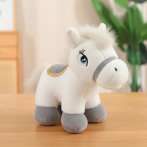 Image of Tickles Pony Horse Soft Stuffed Plush Animal Toy for Kids Boys & Girls Birthday Gift (Color: White, Size: 35 cm)