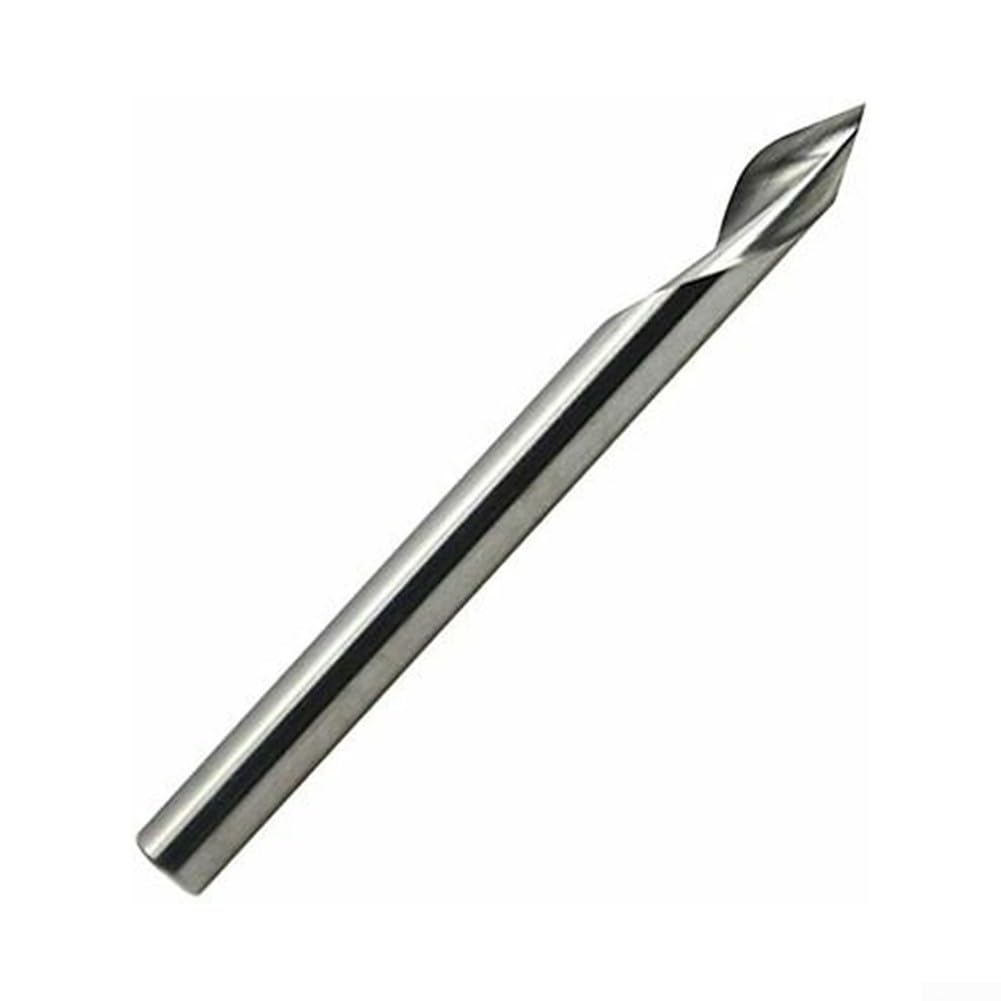 5 punte per fresa CNC a spirale in acciaio al tungsteno a scanalatura a V, strumento per incisione con scanalatura a V da 30 gradi, punte per router a spirale CNC con gambo da 1/8 di pollice