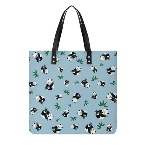 Sac shopper panda amusant en toile, grand sac à main pour femme idéal pour le quotidien