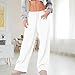 Women's Wide Leg Sweatpants Plus Size Fleece Lined Lightweight Drawstring Straight Elastic Waist Joggers with Pockets Baggy Lounge Fashion Vacation Outfits Pantalón Deportivo Mujer White X-Large