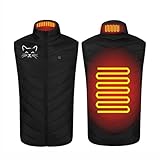 zidiau Chaleco térmico unisex con carga USB, chaleco térmico para esquí al aire libre, impermeable, resistente al viento, para hombres y mujeres, calentador térmico de invierno (#01, S)