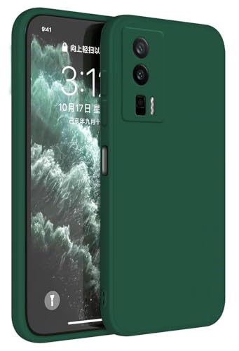Topme Funda para Poco F5 Pro (6.67' Inches) Carcasa Caja Case Estuche, Funda Protectora de Piel de Silicona TPU - Verde Oscuro