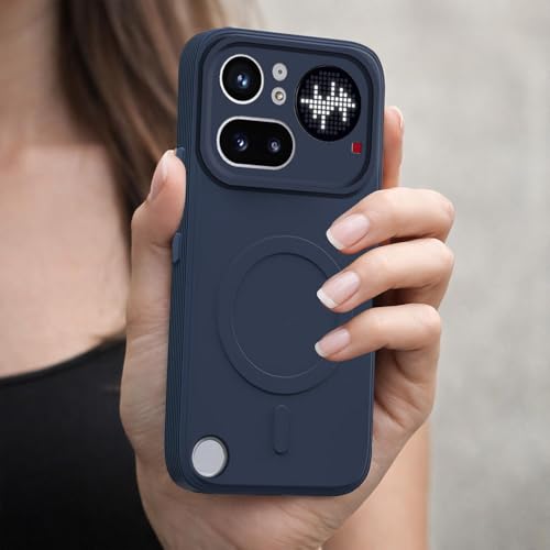Image of Back Cover | MagFit Ring Design (Non-Magnetic) | Shockproof Case | Anti-Slip Grip | Raised Camera Edges | Slim Protective Case for Nothing Phone (4a) Pro 5G (Steel Blue)