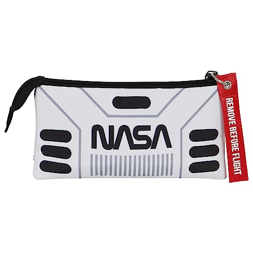NASA Spaceship-FAN Triple Pencil Case 2.0, White, 23 x 11 cm - Image 3