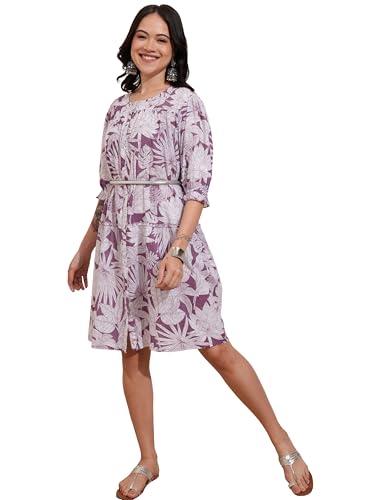 Image of Vishudh Women's Casual Dress | Comfortable Everyday Wear for All Occasions | Chic & Versatile Fashion for Women