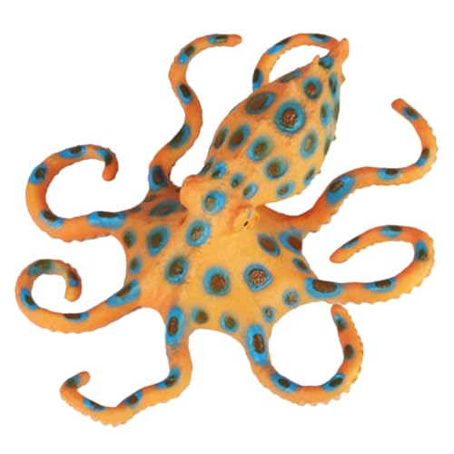 Toyvian Modelo De Pulpo De Plástico Realista para Educación y Decoración De Animales Marinos Figura De Pulpo para Jardín y Habitaciones