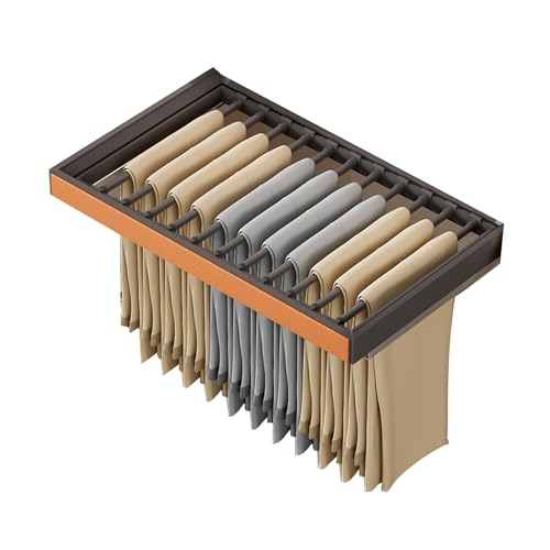 Porte-pantalons coulissant et dressing extensible avec organiseur de cravates suspendu
