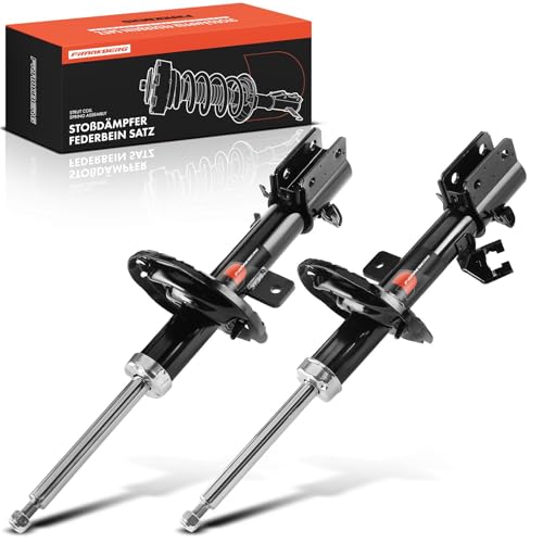 Frankberg 2x Shock Absorber Strut Front Left Right 512mm Gas pressure Compatible with Note E11 NE11 1.4 1.6 1.5 dCi 2006-2012 Replace# 333747, 333748