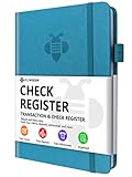 KUMEER Check Register – Elegant Check Registers for Personal Checkbook with Check & Transaction Registers, Hardcover Checkbook Log 5.2x7.6