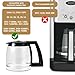 12-Cup Glass Coffee Carafe Replacement Compatible with Cuisinart Coffee Makers- Coffee Pot Replacement 12 Cup Fits Models DCC-1200PRC, DCC-1100BK, DGB-550BK, CHW-12, SS-12