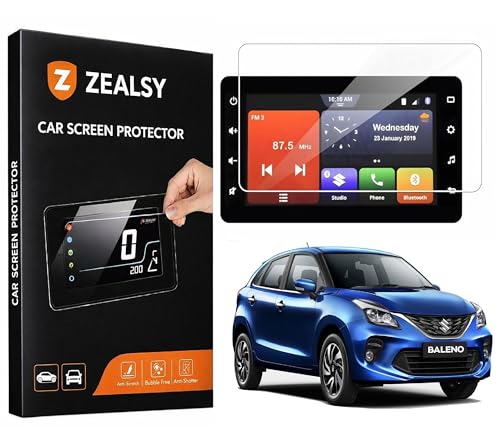 Image of Screen Guard Protector Compatible For MARUTI SUZUKI BALENO DELTA ZETA 7 Inch Infotainment System Touch Accessories (Baleno, 7 Inch)