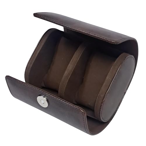 Image of THE CASE Luxury Watch Roll Case - Travel Watch Organizer-Watch Travel Case for 2 Watches | PU Leather Portable Gift Box for Watch Collectors