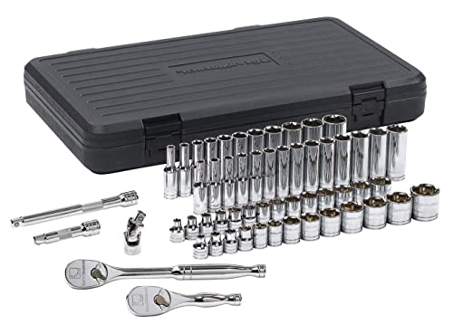 GEARWRENCH 57 Pc. 3/8' Drive 6 Pt. Mechanics Tool Set, Standard...