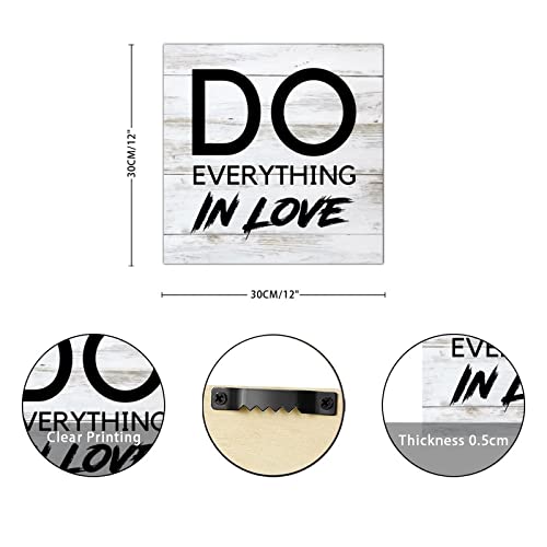 Tableau en bois rustique Do Everything in Love, décoration murale haut de gamme