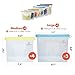 HOMLUX THEORY Reusable Silicone Food Storage Bags - 7 Pcs Large & Medium Airtight & Leakproof, Snack Bags For Travel & Camping (3L, 4M)