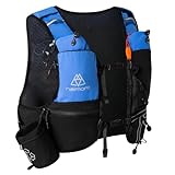 [Haimont]ハイドレーションバッグ ランニングリュック トレーニングバッグ ランニングベスト アウトドア 大容量 軽量 撥水 通気 8L 多ポケット 給水 光反射 緊急ホイッスル 小型ゴミ袋 フィット感 揺れない S