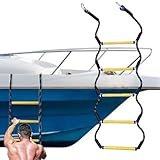 Utilisation facile : avec 2 métaux, vous pouvez rapidement fixer cette échelle de bateau auxiliaire à votre bateau sans aucun outil. Il est également léger et compact, ce qui vous permet de l'emballer et de le transporter facilement.