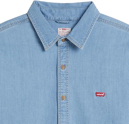 Levi's Herren Hemd Battery Housemark mit Logo, Slim Fit, Blau (Osborne Light Wash), XS – Ansicht 6
