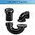 Lesso ABS Adjustable P Trap1 1/2 Inch for RV Drain Bathroom Kitchen Sink Drain Pipe Tubular Kit with White Threaded Adapter Ring