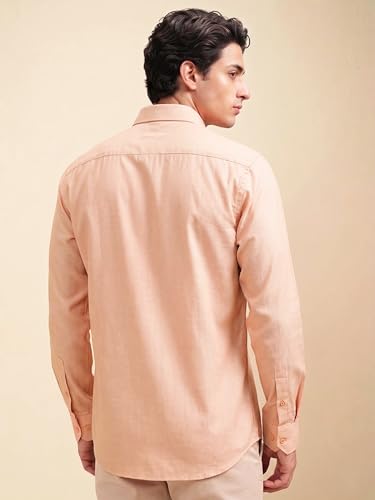 Image of Cozytton Men's Pure Cotton Solid Stylish Casual & Formal Wear Shirt | Stylish Regular Fit Full Sleeve Comfortable Office Party Trendy Shirt - Multi Color