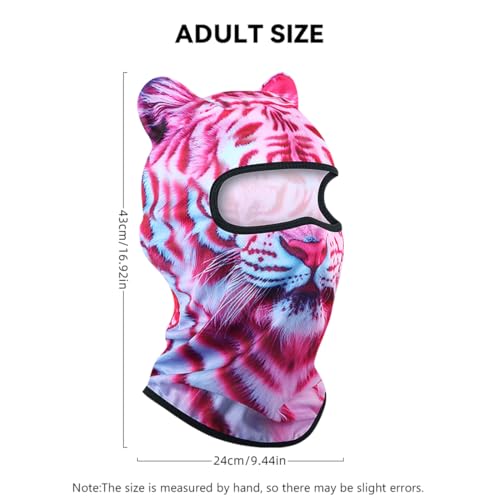 Image of 3D Cat Ski Balaclava Sheisty Face Mask with Ears Cute Animal Ski Mask for Music Festivals Raves Party Outdoor Activities