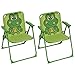 Produktbild vidaXL 2X Kinder Gartenstuhl Klappstuhl Faltstuhl Kinderstuhl Sessel Stuhl Klappsessel Kindermöbel Kindersessel Garten Terrasse Grün Stoff
